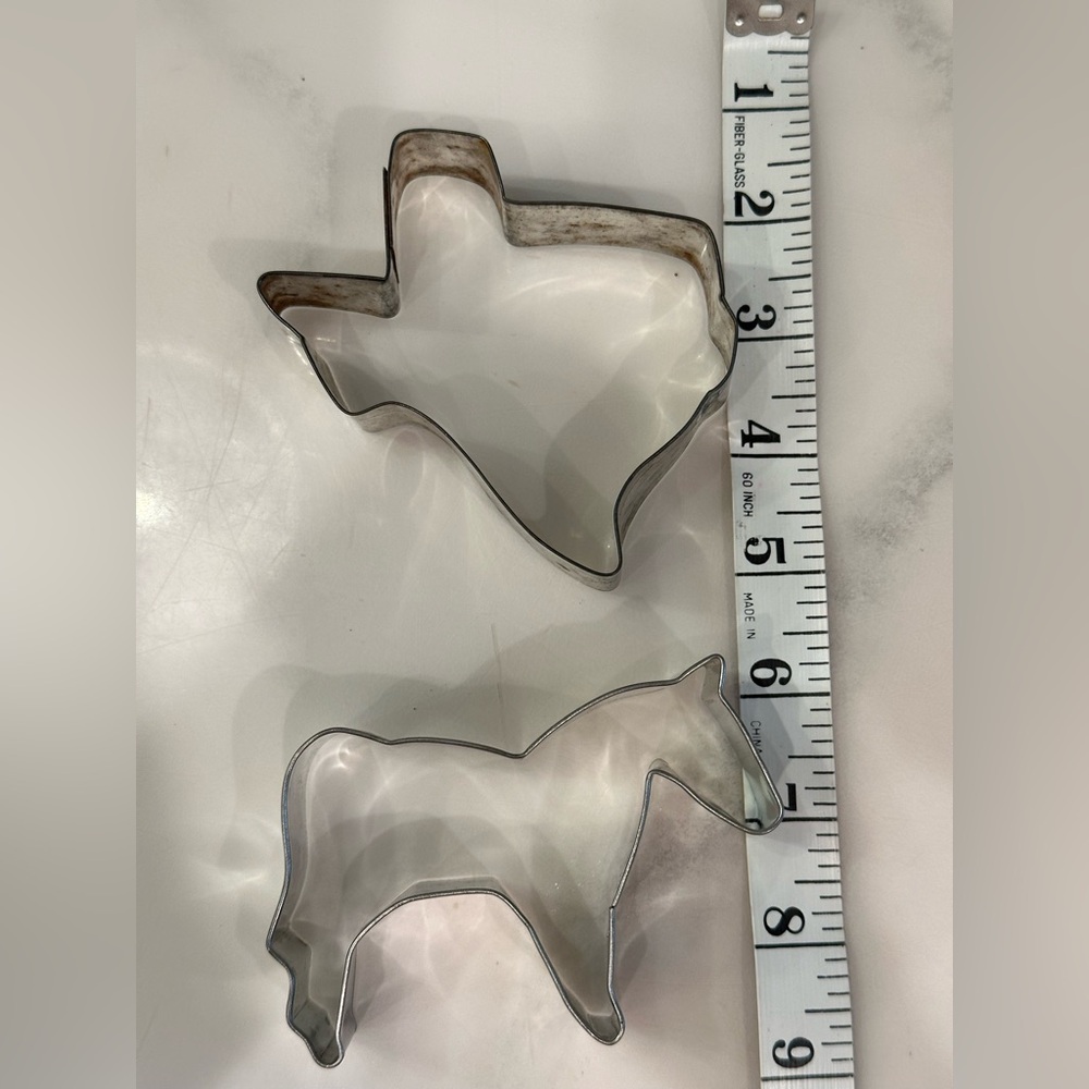 Metal  Cookie Cutter Set - Texas and Horse Shapes